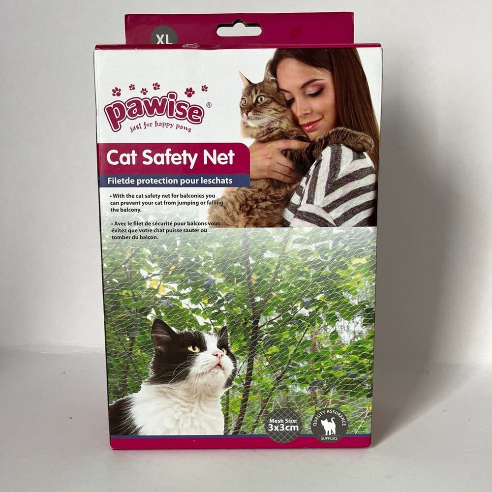 PAWISE Cat Safety Net Cat Balcony Net Pet Anti-Fall Netting for Window Stairs...